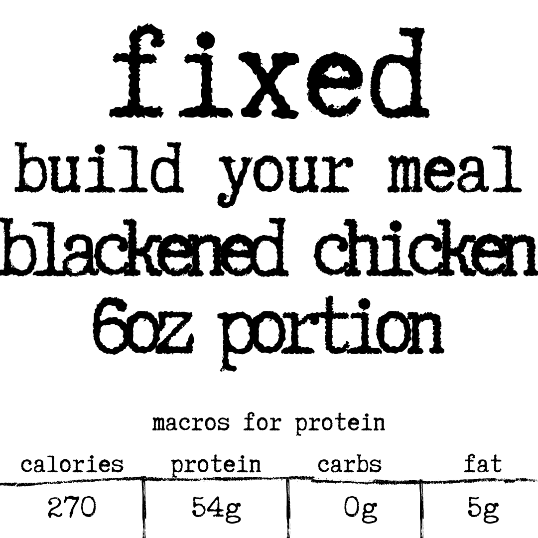 CAMP Build Your Meal: Blackened Chicken 6oz Portion